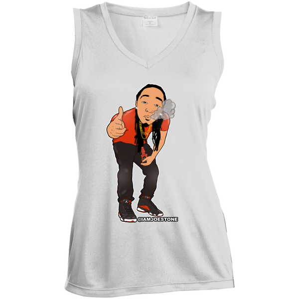 Joe Stone Cartoon Ladies V-Neck - This Is A Campaign iAmJoeStone