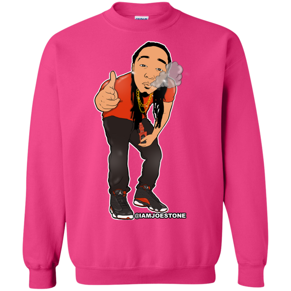 Joe Stone Cartoon Crewneck Pullover Sweatshirt  8 oz. - This Is A Campaign iAmJoeStone