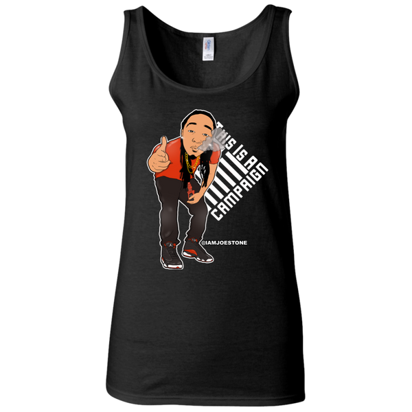 Joe Stone Cartoon & Logo Ladies' Softstyle Fitted Tank - This Is A Campaign iAmJoeStone
