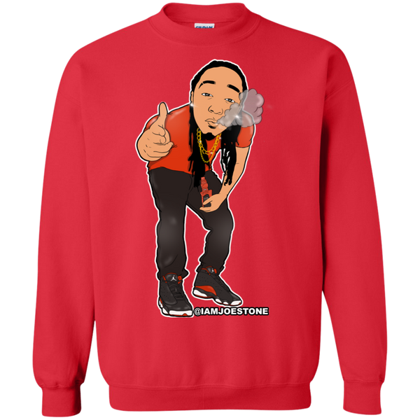 Joe Stone Cartoon Crewneck Pullover Sweatshirt  8 oz. - This Is A Campaign iAmJoeStone