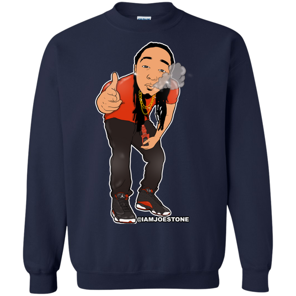 Joe Stone Cartoon Crewneck Pullover Sweatshirt  8 oz. - This Is A Campaign iAmJoeStone