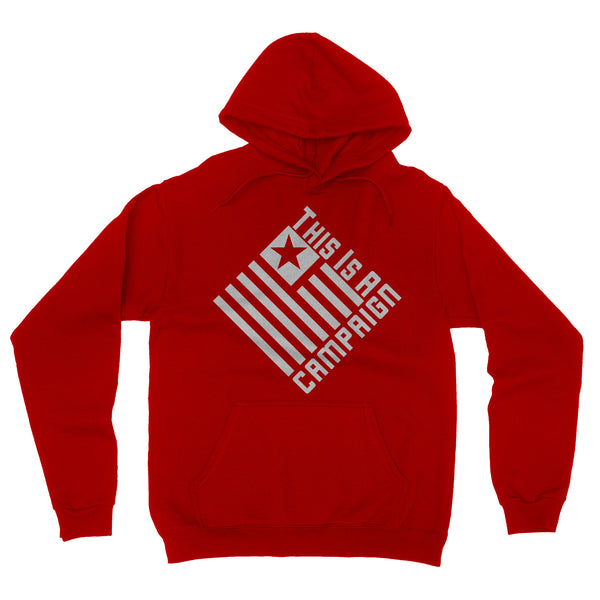 TIAC- Hoodie White On Red - This Is A Campaign iAmJoeStone